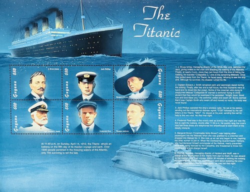 Francobolli guyana titanic - francobolli,
