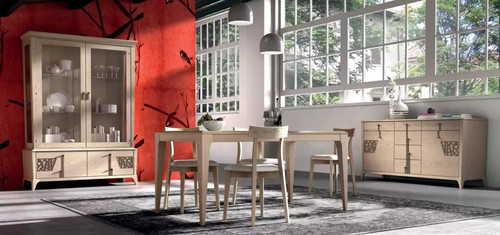 Set tavolo sedie - 4x, beige