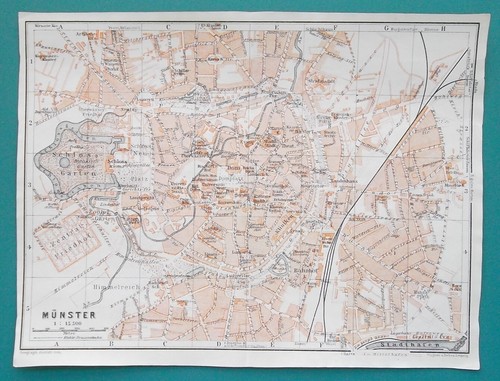 Mappa baedeker 1925 munster - baedeker,