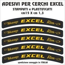 5 o 8 Adesivi per cerchi EXCEL  NERO o TRASPARENTE per ruote da  21- 19- 18 - 17