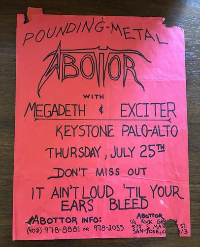 Abottor megadeth exciter - megadeth, @