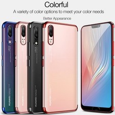 Per Huawei P40 P20 P10 Plus Custodia Smart Bumper Placcatura Antiurto Silicone Cover