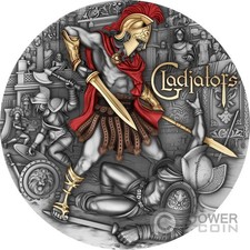 GLADIATORI 2 oz moneta argento 5$ Niue 2024