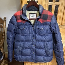 *Penfield* Giacca invernale donna Rockford Buffalo a quadri piumino M blu navy 