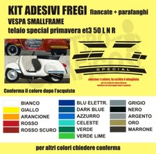 Kit Adesivi Vespa Piaggio 50 special et3 125 smallframe fregi stickers decals
