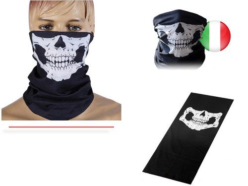 Bandana scaldacollo teschio - scaldacollo,