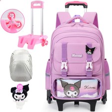 Zaino Scuola Bambini Studenti Trolley Borsa Staccabile Borsa a Rotolo Bambini