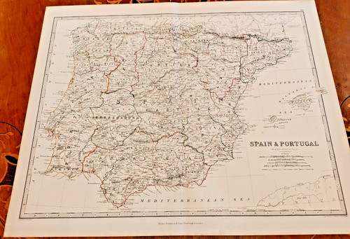 1861 mappa colorata mano - mappa, a