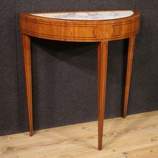 Console mobile italiano in legno piano marmo tavolo stile Luigi XVI XX secolo