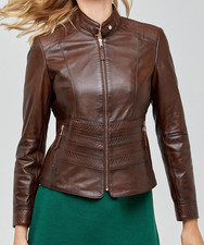 Giacca donna vintage marrone