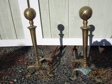Andirons vintage ottone palla