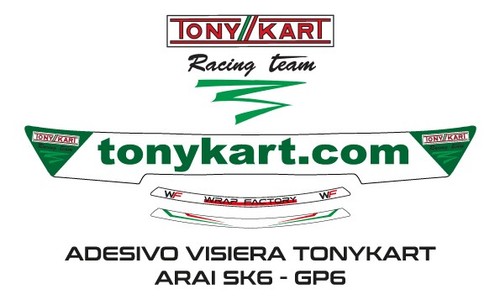 Adesivi visiera tonykart - visiera,