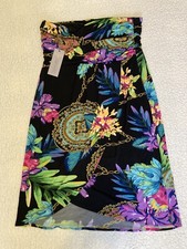 Gonna donna Jennifer Lopez grande multicolore floreale Positano Paradise JLo #1327