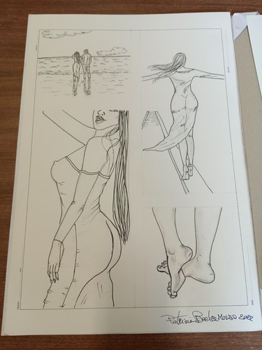 Disegno erotico sketch - disegno, china