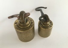 Pesi antichi in ottone punzonati, primi anni del 1900, da 1 Kg e 500 gr