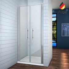 H.195 CM PORTA DOCCIA 2 ANTE BATTENTI VETRO 6MM EASYCLEAN 75/80/85/90/100/110 CM