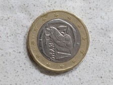 Rara moneta 1 euro gufo grecia 2002 eypo con S nella stella  "errore conio 2002"