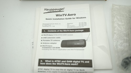 Hauppauge wintv aero - hauppauge,