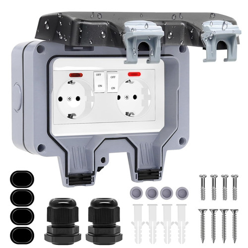 Prese elettriche muro con - prese,