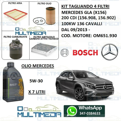 Tagliando filtri bosch olio - tagliando,