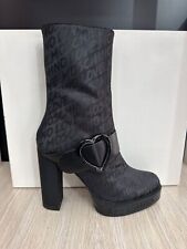LOVE MOSCHINO scarpa shoes nero in tessuto donna woman Size 37 11 cm MOS134