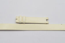 BAUME & MERCIER Linea In Pelle Bracciale 14MM Per Chiusura A Spillo Bianco