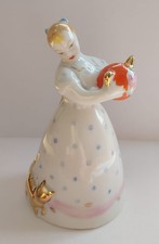 USSR Dulevo Girl/Lady With Teapot Porcelain Figurine