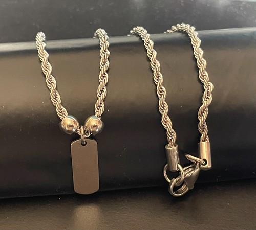 Collana uomo con piastrina - collana,