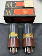2x FIVRE 6V6GT Tubes Fabbrica Italiana Valvole Radio Elettriche Milano