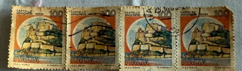 Quartina francobolli 100 lire - quartina,