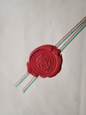 Autografo Mussolini e Vittorio Emanuele III Decreto 8 Pagine e Sigillo di Stato