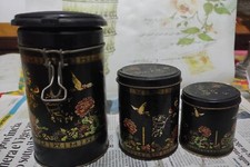 4 barattoli vintage porta