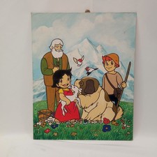 Poster dipinto a mano personaggi cartone animato Heidi