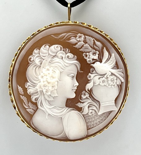 Cammeo sardonica 50mm oro 14kt - sardonica,