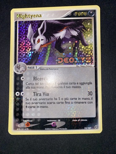 Mightyena 107 stamped ex - 12/107,
