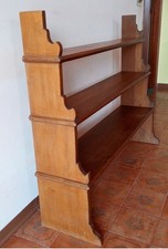 Libreria Piattaia ANTICA 800 Etagere NOCE MASSICCIO Espositore Vetrina Scaffale