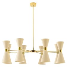 Lampadario in ottone a 8