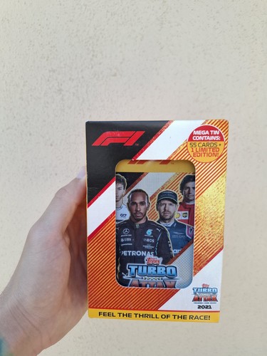 Mega tin box topps - f1, turbo