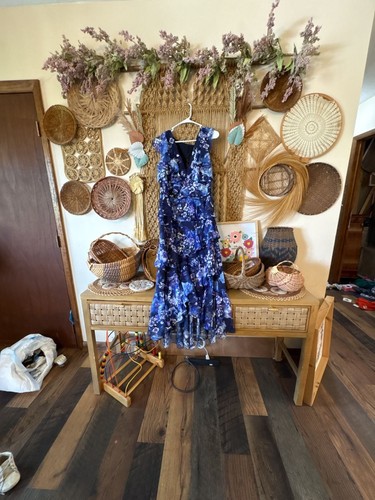 Abito midi marchesa - marchesa, blu