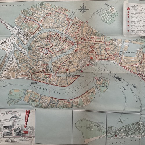 Mappa turistica vintage anni - turistica,