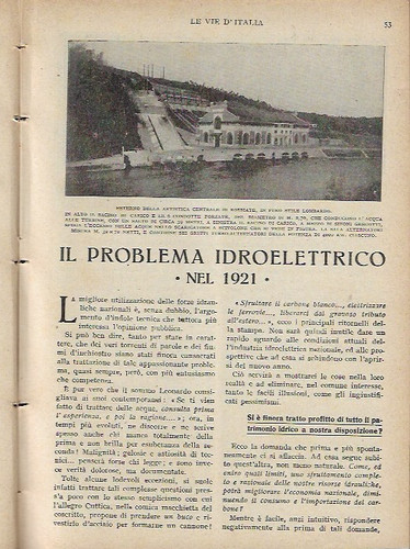 Problema idroelettrico nel - problema,