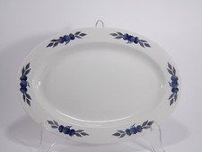 ANTICO RARO PIATTO OVALE PORCELLANA VILLEROY&BOCH METTLACH FINE 1800 SHABBY CHIC