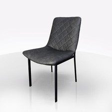 SEDIA IN METALLO NERO ED