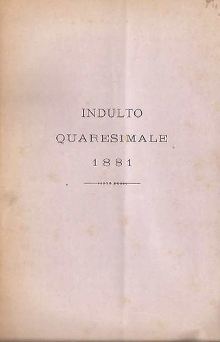 Indulto quaresimale fissore - quaresimale,