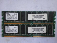 Lotto di due RAM Samsung DDR PC-2100 ECC 512 MB
