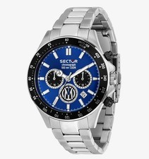 Orologio SECTOR 230 Official INTER FC R3273661052 Uomo Crono Data Blu Acciaio