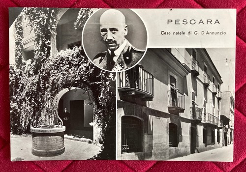 Cartolina pescara casa natale - cartolina,