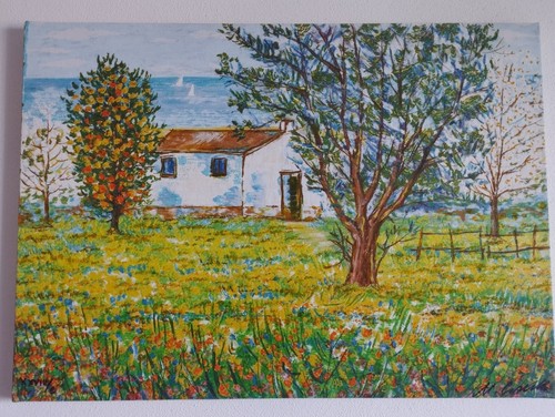 Quadro paesaggio campestre - quadro,