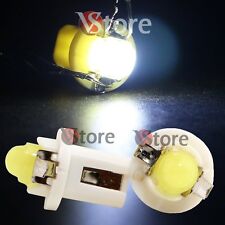 2 LED T5 B8.5D COB BIANCO SMD Lampade Lampadine Per Cruscotto Quadro Strumenti