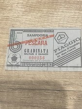 Sampdoria-Pescara biglietto/ticket calcio 1981/82(Juventus,Lazio,Inter,napoli)
